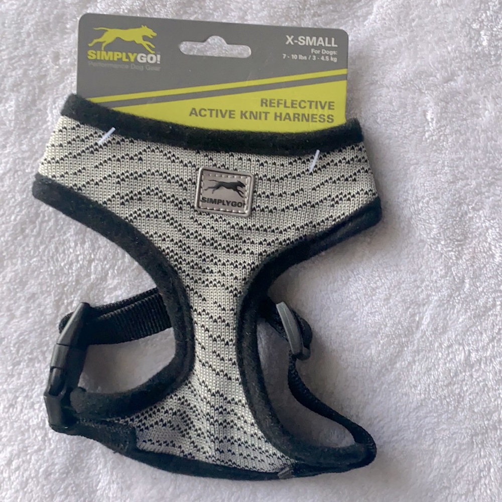 Simply Go! X- Small Dog Knit Harness For Active Activities With Buckles